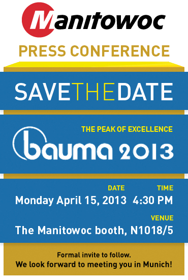 Save the Date- Bauma Munich 2013
