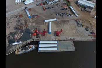 MLC165s give rise to barge-shipping of wind turbine towers - 4