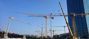 Six Potain cranes assist in construction of Usce Tower 2 in Belgrade 