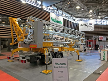 Potain Hup M 28-22 on display at Eurobois trade fair in France